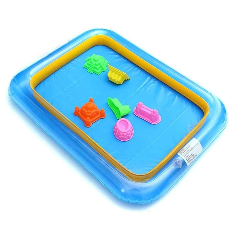 Inflatable Sand Tray Plastic Table Children Kids Indoor Playing Sand Clay Toy SK 