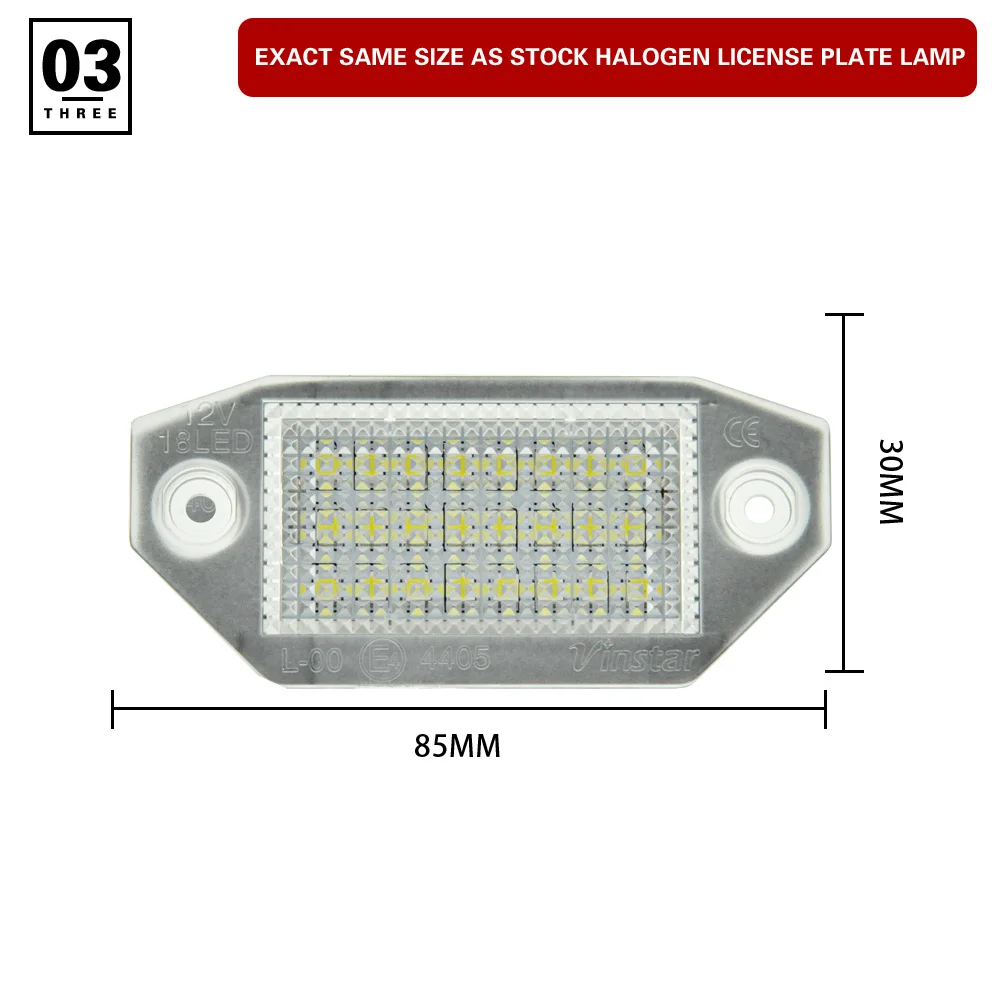 2 шт 12V светодиодный номерной знак светильник лампы для Ford Mondeo MKIII 2000-2007 4/5d