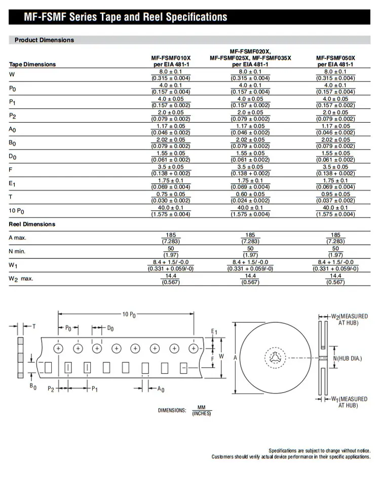 100 шт. SMD 0603 сбрасываемый предохранитель PMF-FSMF 0.1A 0.2A 0.5A SMD самовосстановляемый предохранитель