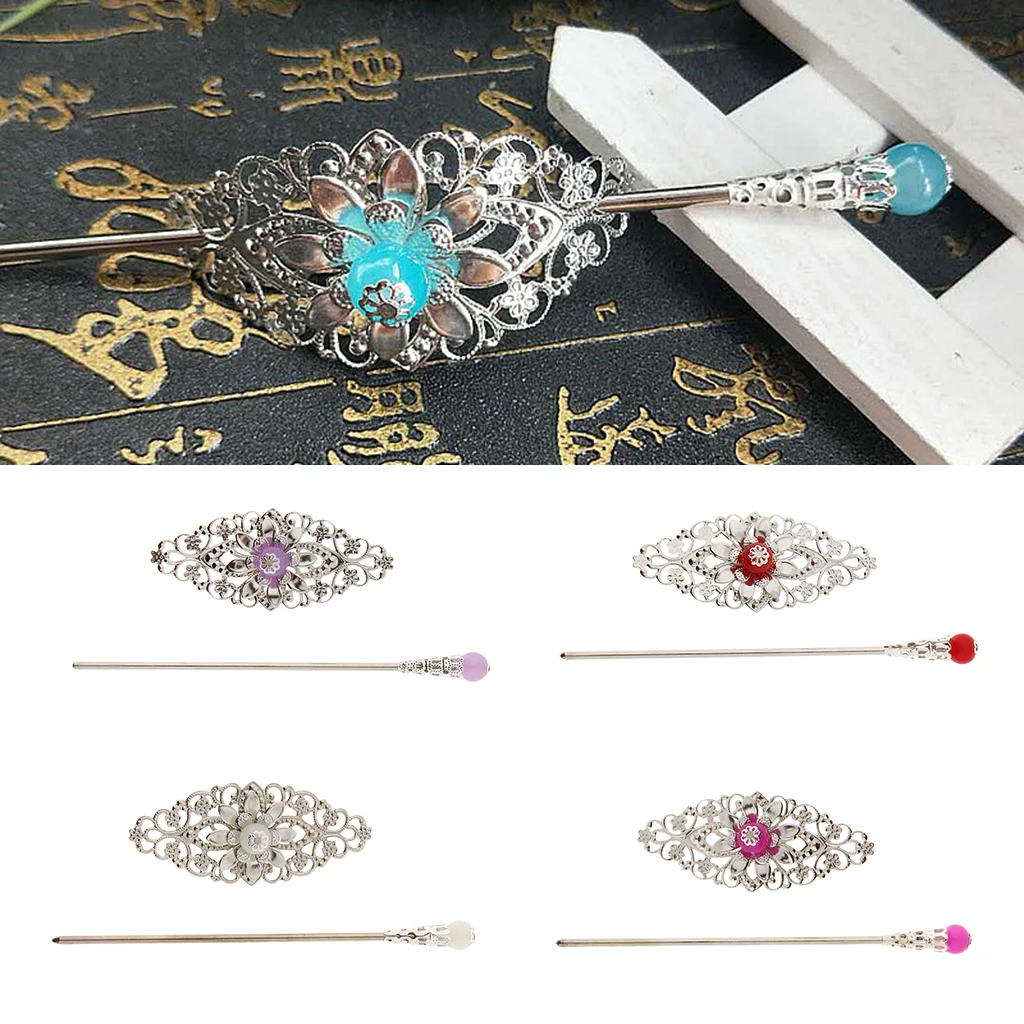 Traditional Chinese Hairpin Rhinestone Antique Hair Sticks Hair Chopsticks Hair Styling Tools Women Headwear