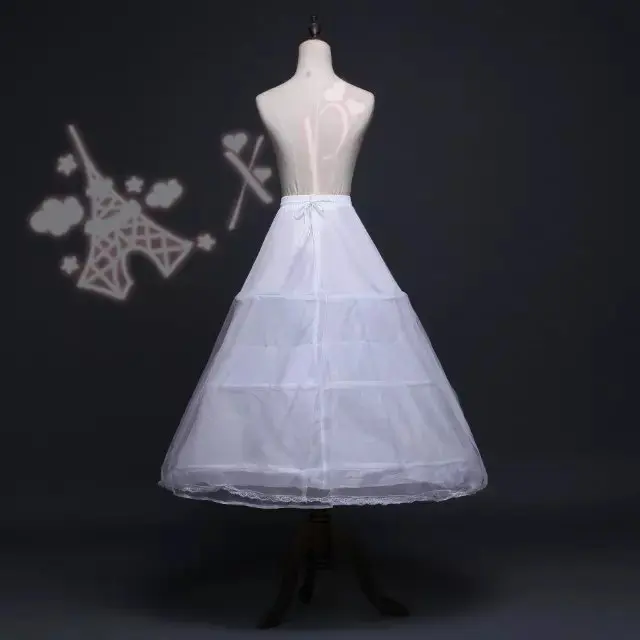 SERMENT White Wedding Dress Skirt Petticoat Three Round Elastic Waist Belt Floor-Length Bride Dress Skirt Wedding Accessories
