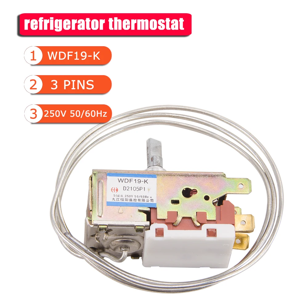 70cmrefrigeratorthermostat5pinsmetalcordfreezertemperature