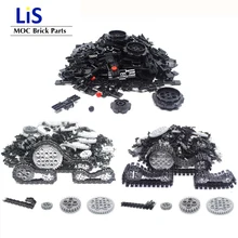 300-700 Elo Da Cadeia com Chanfrado Reforçado EdgeTank Pçs/lote High-tech Faixa Cadeia Rolha De Borracha Peças MOC Tijolos Diy Brinquedos