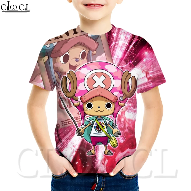 CLOOCL One Piece Monkey D Luffy японское аниме Рисунок Мальчика милая Футболка 3D печать