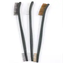 3 шт. мини-проволочная кисть Набор сталь латунь нейлон чистый полированный металл Удаление ржавчины Чистка полировка металлическая щетка для удаления ржавчины инструмент