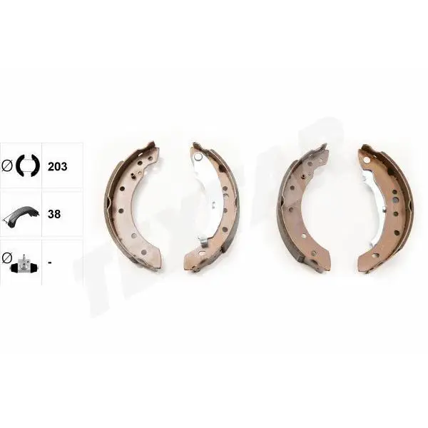 Колодки барабанные Peugeot 206 1.1-2.0HDi 02 TEXTAR 91061800
