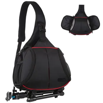

Triangle SLR Camera Bag Waterproof Camera Backpack Single Shoulder Messenger Bags Black Photo Bag For DSLR SLR Cameras