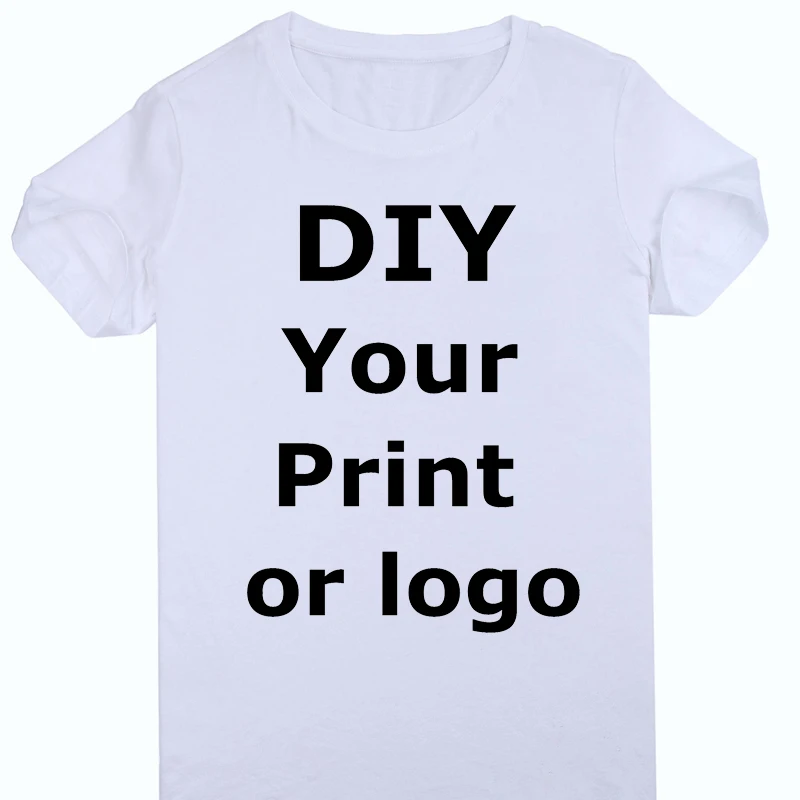 Customized your name Print t shirt boys girls Your own design DIY photo kids clothes Summer tops white tshirt