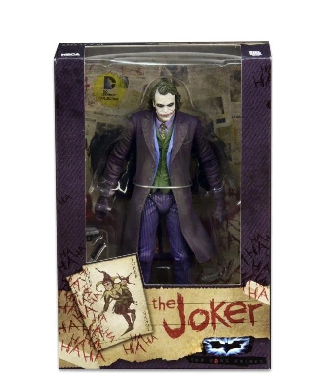 NECA; высота каблука 18 см в стиле «Джокер» рисунок игрушки фильм Бэтмен Джокер из "Темного рыцаря" Хит Леджер с рисунком Бэтмена, пижама с рисунком Супермена ПВХ собирать модель игрушки для детей