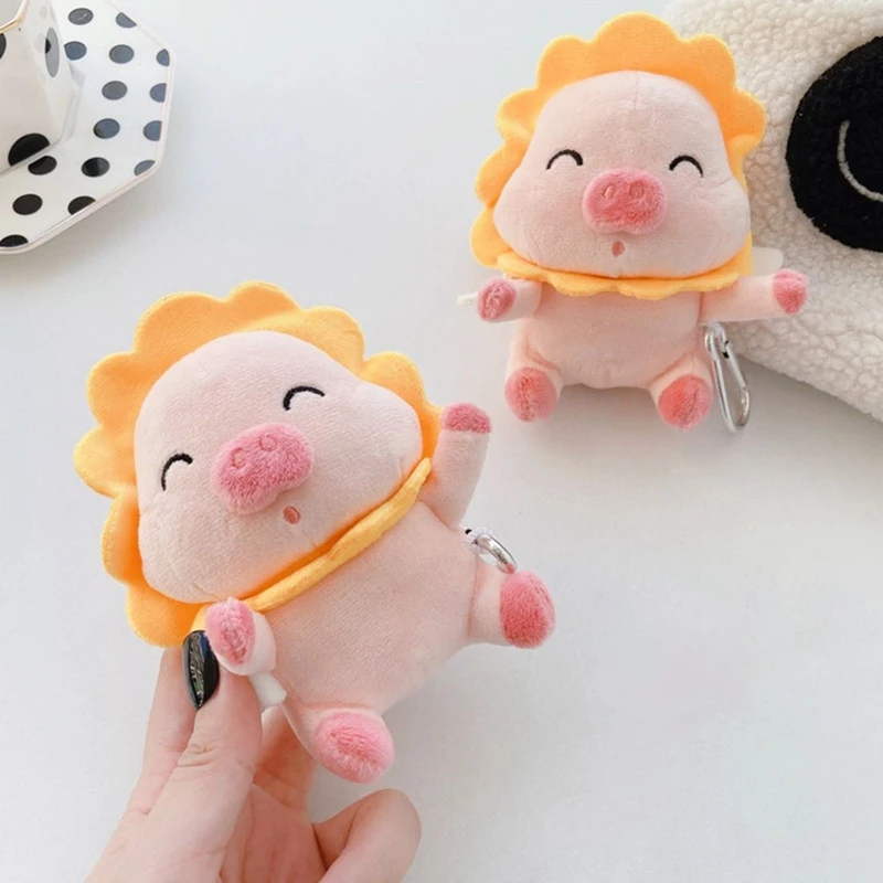 

Cute Plush Pig Case Sunflower Pig Shockproof Cover Soft TPU Protector for Airpods 1/2 for Apple Bluetooth Earphone Charging Box