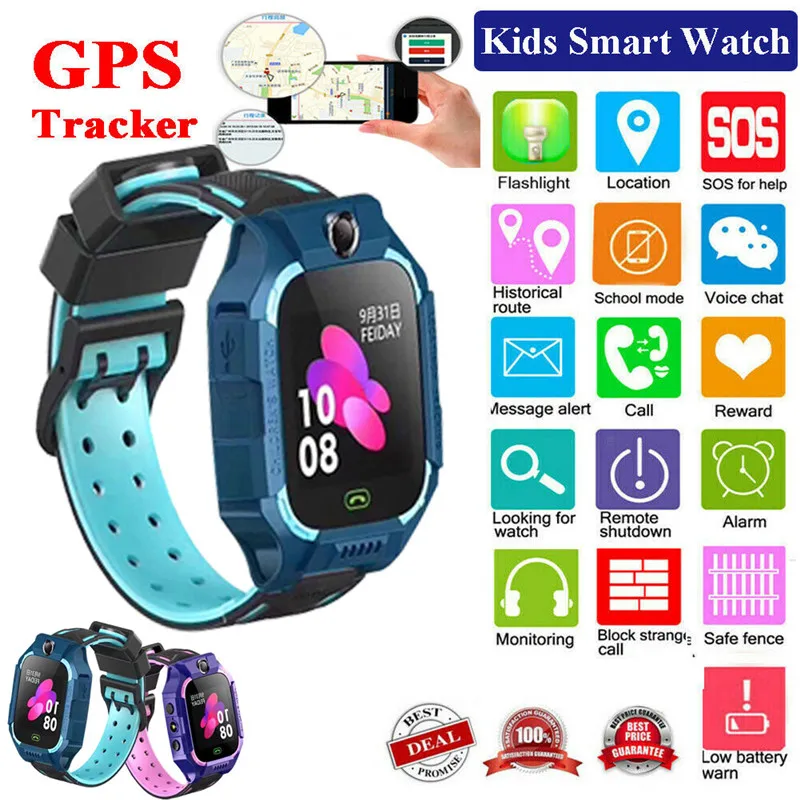 Дети gps Смарт часы анти-потеря безопасный gps трекер SOS Вызов GSM водонепроницаемый Smartwatch телефон для Android IOS детей