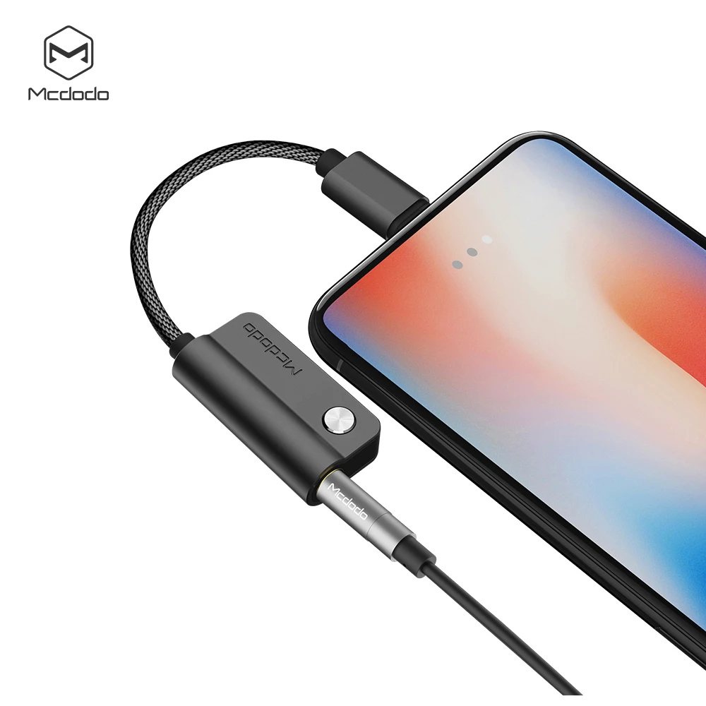 Mcdodo 2in 1 Audio Cable Adapter For IPhone X 8 7 3 5mm Jack Earphone Headphone