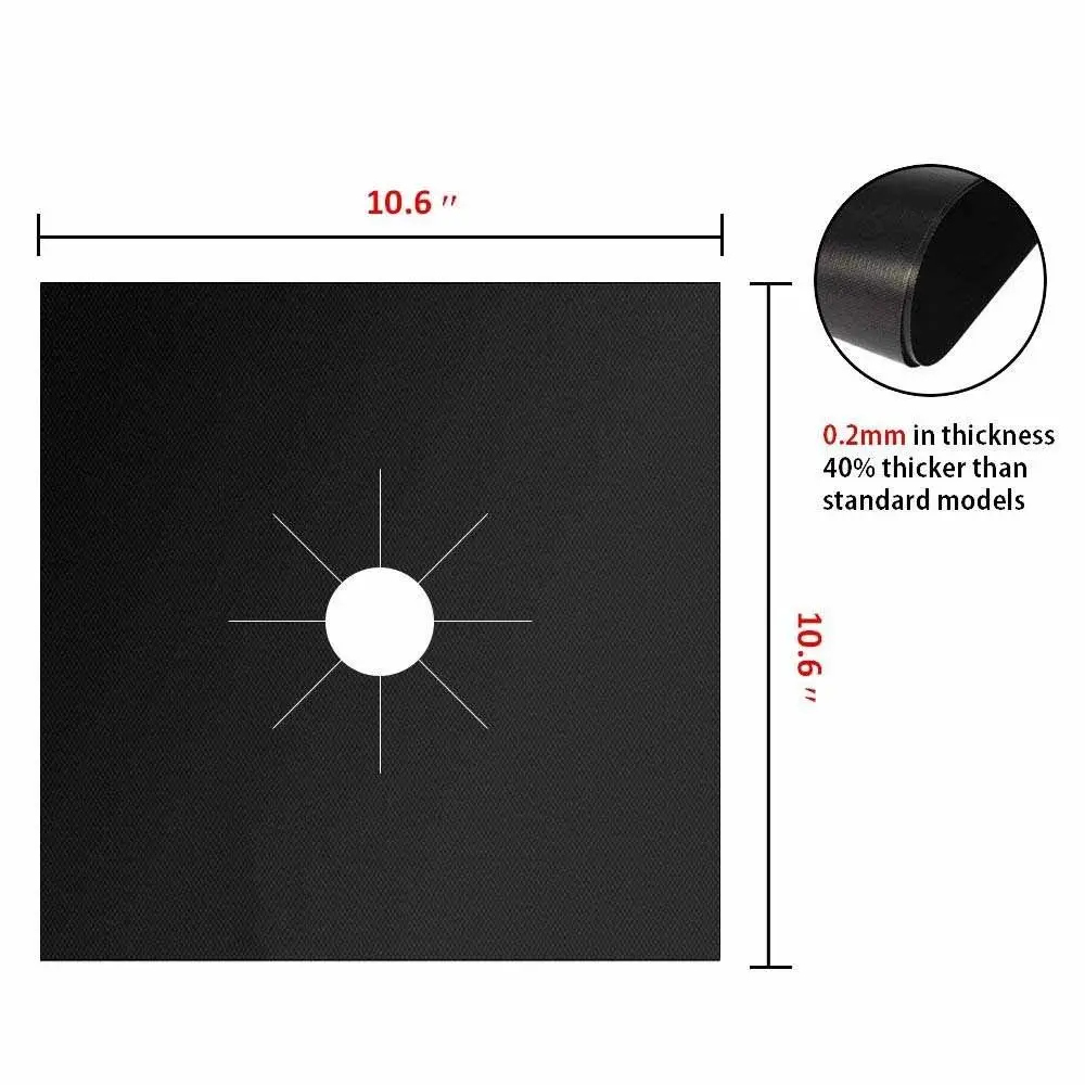 1х алюминиевая защита многоразового применения фольга газовый диапазон лайнер антипригарная газовая плита защитный коврик верхняя плита крышка - Цвет: Черный