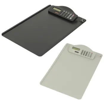 

Plastic A4 Clipboard with Calculator Writing Pad File Folders Document Holder