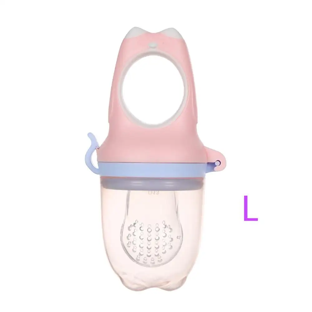 L pink Kidlove детская пищевая масленка свежая еда Nibbler в форме Совы детская соска для кормления детей фруктовая соска - Цвет: L pink