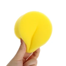 12 шт./лот инструменты автомойки с воском губки с желтым круглым Полировочная губка для чистки автомобилей