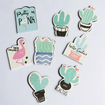 

4Pcs/Pack Cactus Plants Magnet Bookmark Paper Clip School Office Supply Gift Stationery Random Style