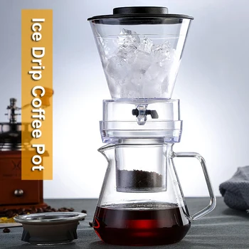 

Ice Drip Coffee Pot Glass Coffee Maker Regulatable Dripper Filter Cold Brew Pots Ice Brewer Percolators Espresso Coffee