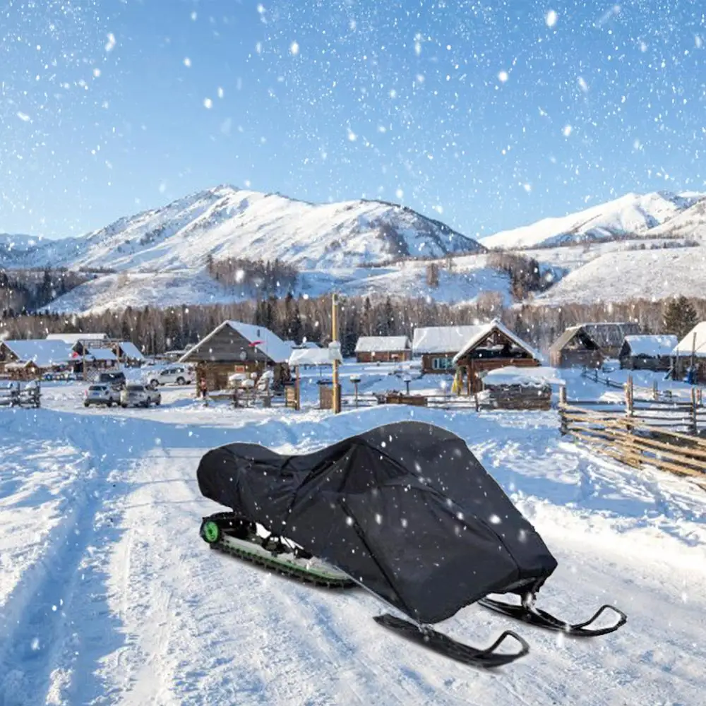 

Snowmobile Cover Waterproof Dust Trailerable Sled Cover Storage Anti-UV All-Purpose Cover Winter Motorcyle Outdoor