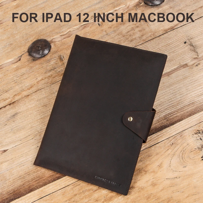 Нубук crazy horse кожаный чехол для iPad Mini 9,7 5 6 Air 1 2 MacBook Pro 9,7 11 с отделениями для карт чехол для планшета - Цвет: For Macbook Coffee