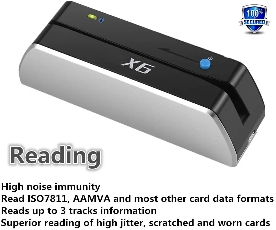 1 компл. BINFUL Bluetooth USB 3 трека msr X6(BT) VIP считыватель карт записывающее устройство