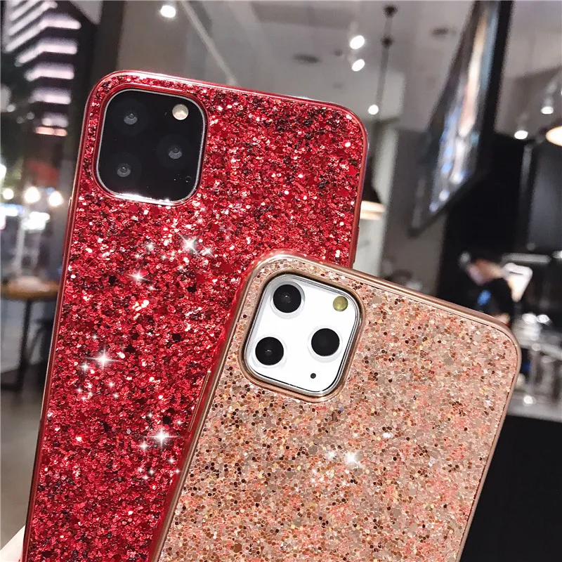 Luxury Rhinestone Bling Glitter Case For iPhone 13 12 11 Pro MAX XR X XS MAX SE 2020 8 7 Plus Diamond Soft Silicone Cover Funda iphone 13 cases