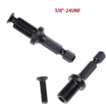 

1PC New 1/4 Steel Hex Shank Adapter to 3/8"-24UNF Male Thread Screw for Drill Bit Chuck