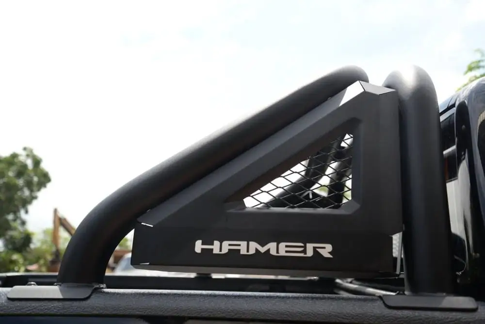 Рулон бар стальная сетка Hamer матовая черная Тормозная лампа подходит для Toyota Hilux