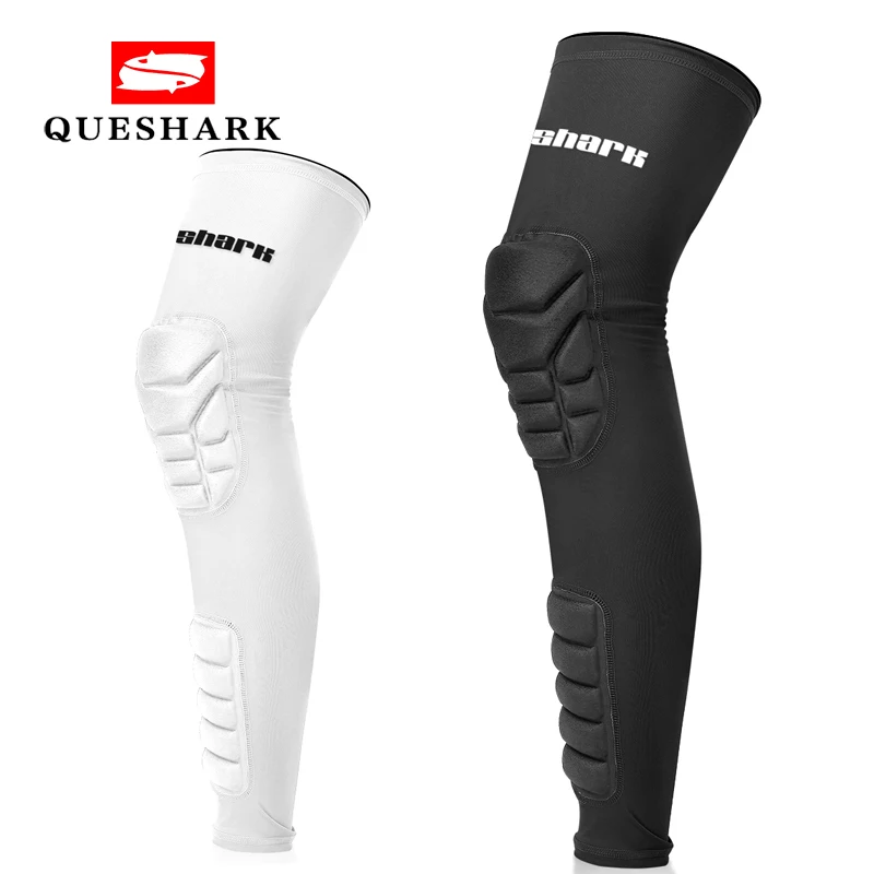 Длинные спортивные наколенники Queshark с сотовой структурой для защиты от