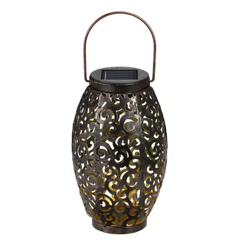 

Solar Retro Garden Decoration Oval Auspicious Cloud Wind Lantern Solar Lantern Lights For Hanging Outdoor Ornaments