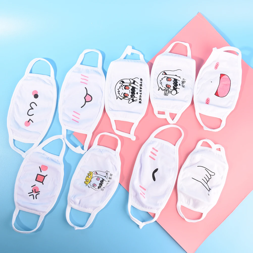 Chic Anti Dust Mask Cotton Cute Anime Cartoon Mouth Muffle Mouth Mask Face Mask Emotiction Masque Sleep Masks Fashion