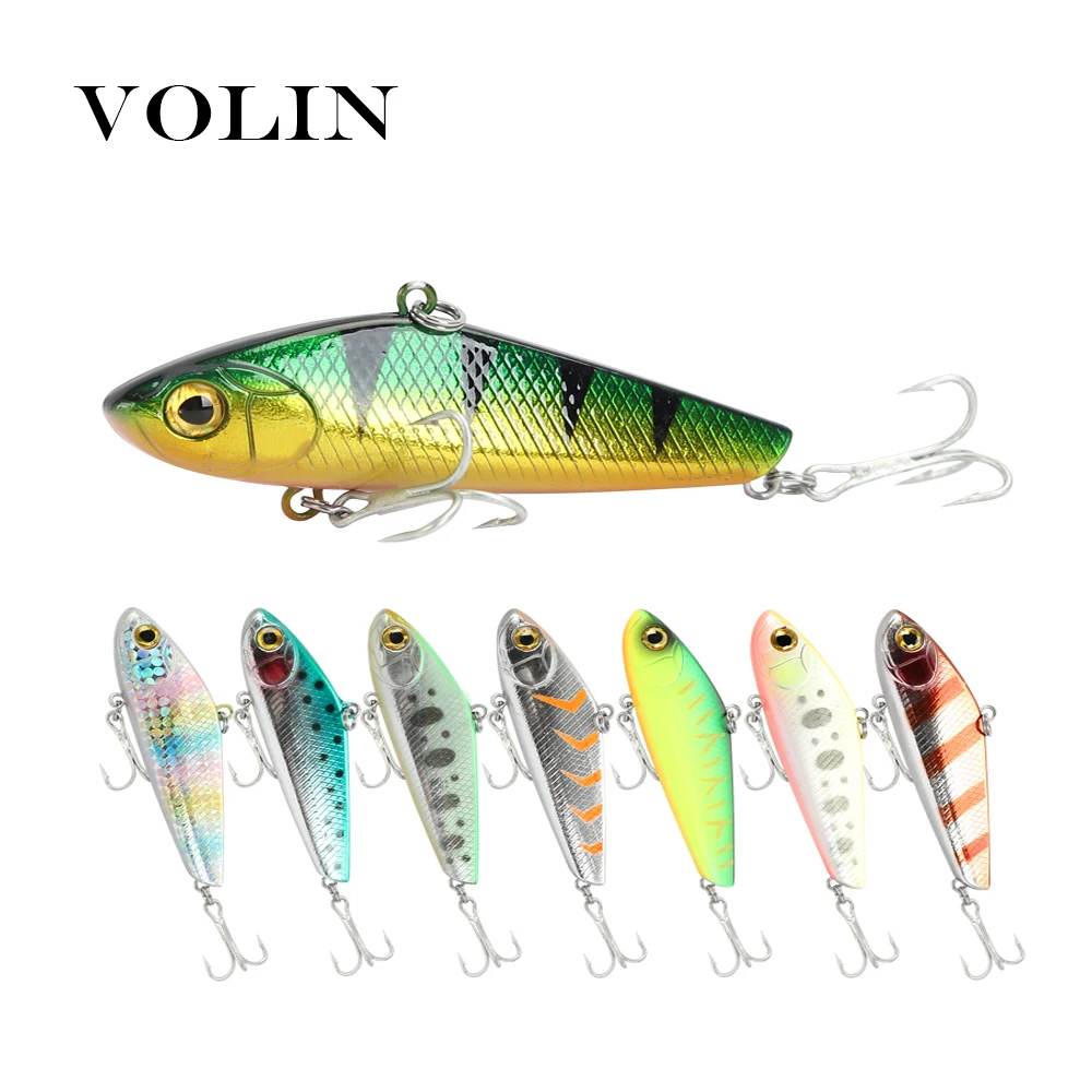 

Volin 1pc New Sinking VIB 70mm/22.7g Hard Fishing Bait Hard Artificial Vibration Bait Winter Ice Salt Fishing Tackle