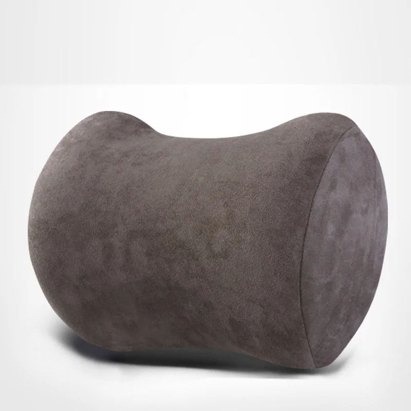 grey neck pillow Ортопедическая подушка для спины сиденья автомобиля поясничная подушка для офисного кресла пены памяти Эргономика Шейная подушка для поддержки позвоночника комфорт - Название цвета: grey neck pillow