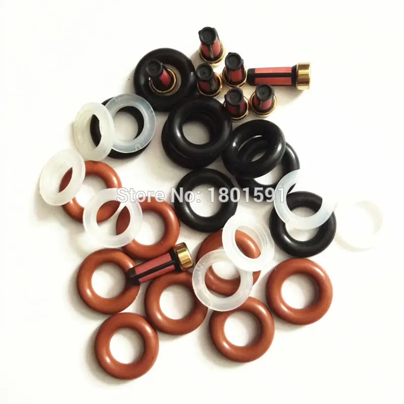 Repair Kit Gasket 8set Fuel Injector Filters Orings Caps For Mercedes G500 Engine M113 112 0280156153 0280155744 0280156014