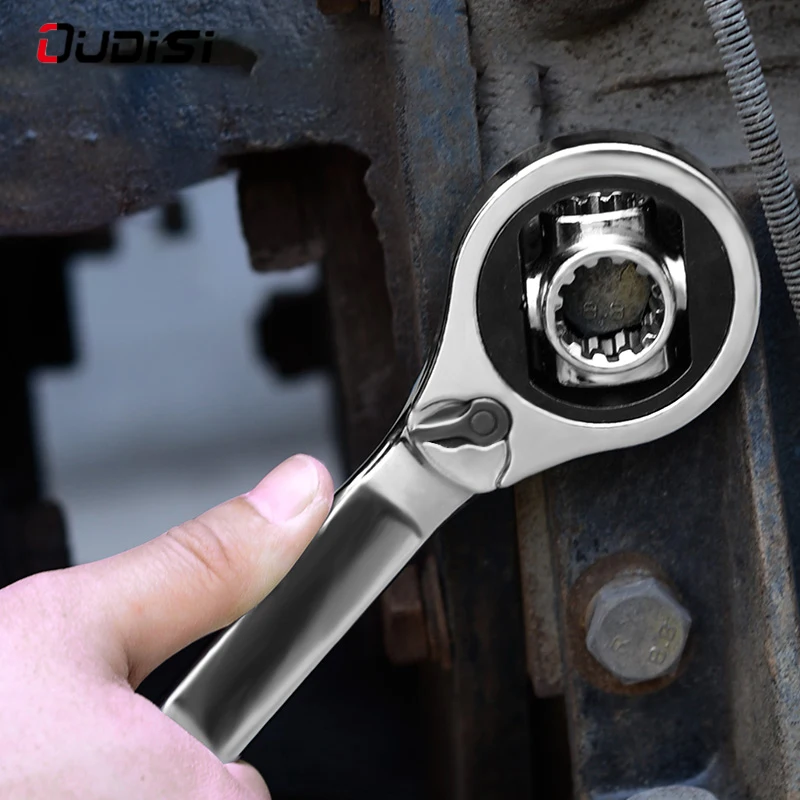 

8-In-1 Multifunctional Plum Blossom Ratchet Socket Wrench Tool Double-Headed Spline Bolt Plum Blossom Household Car Repair Tool