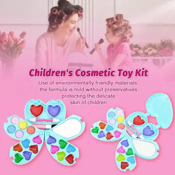 

Mini Box Makeup Set Safe Non-toxic Washable Girls Toy Make Up Kit with Eye Shadow Nail Polish Pretend Toy Kit