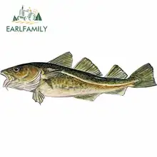 ^#Cheap EARLFAMILY 13cm x 4.5cm for Atlantic Cod Fish Cartoon Funny Car Stickers Vinyl Refrigerator RV VAN 3D Accessories Graphics JDM ^#Cheap EARLFAMILY 13cm x 4.5cm for Atlantic Cod Fish Cartoon Funny Car Stickers Vinyl Refrigerator RV VAN 3D Accessories Graphics JDM