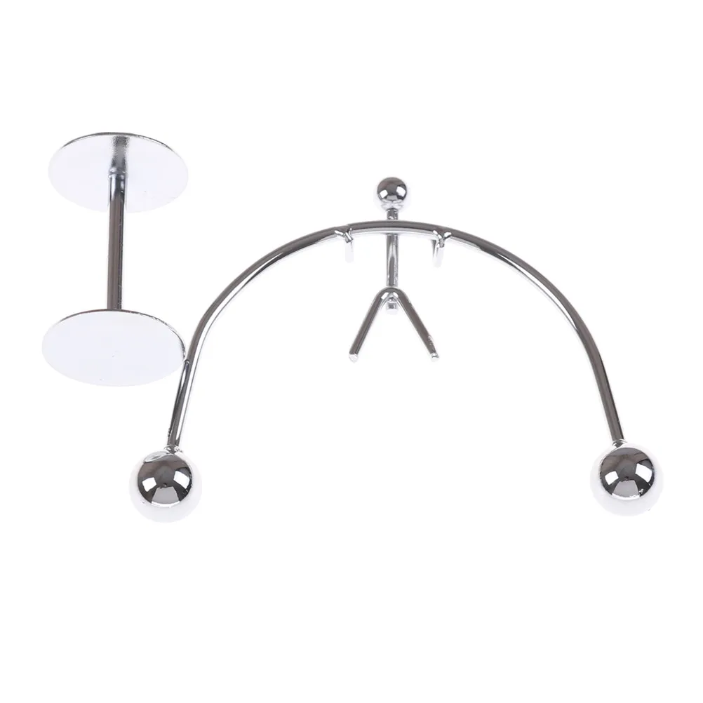 Magic Balancing Toy 7x7cm Kinetic Weightlifter Perpetual Motion Office Desk Decoration Metal Craft