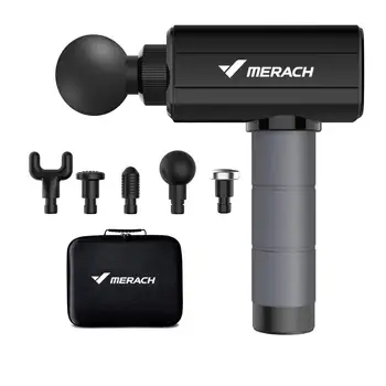 

Tissue Muscle Massage Gun Sports Therapy Massager Body Relaxation Pain Relief Slimming Shaping Massager 5 Heads with bag