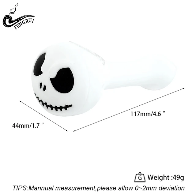 Creative Halloween 1pcs Silicone Smoking Pipe with Glass Bowl Unbreakable Tobacco Hand Pipes for Smoking 3