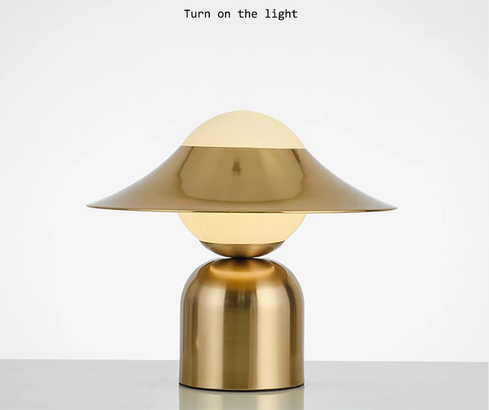 Скандинавский светодиодный креативный Настольный светильник с металлической шляпой, современный светильник для кафе, гостиной, прикроватный светильник для спальни, декоративный светильник
