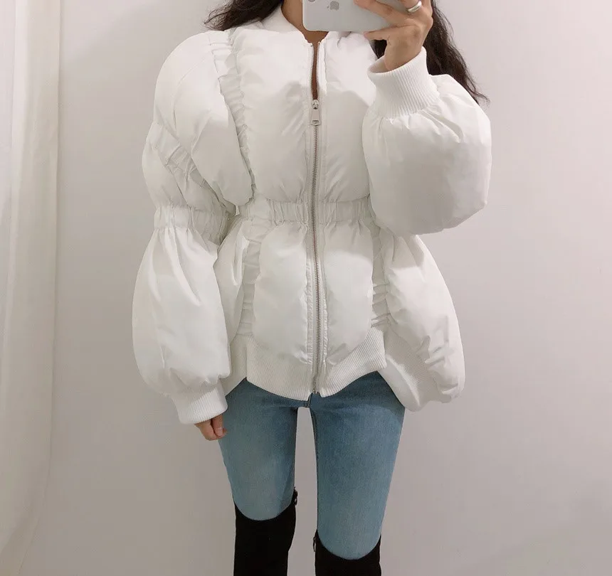 WHITNEY WANG Parkas зимняя модная уличная эластичная асимметричная парка в стиле пэчворк женская зимняя Толстая теплая верхняя одежда пальто
