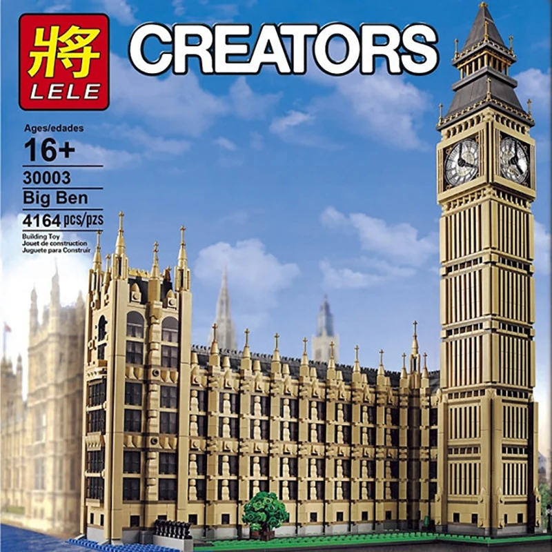 

LELE 30003 Creator Big Ban Streetview Series Compatible legoingLYs 10253 Big Ben Model Architecture Building Blocks Bricks Educational DIY Toys for Children