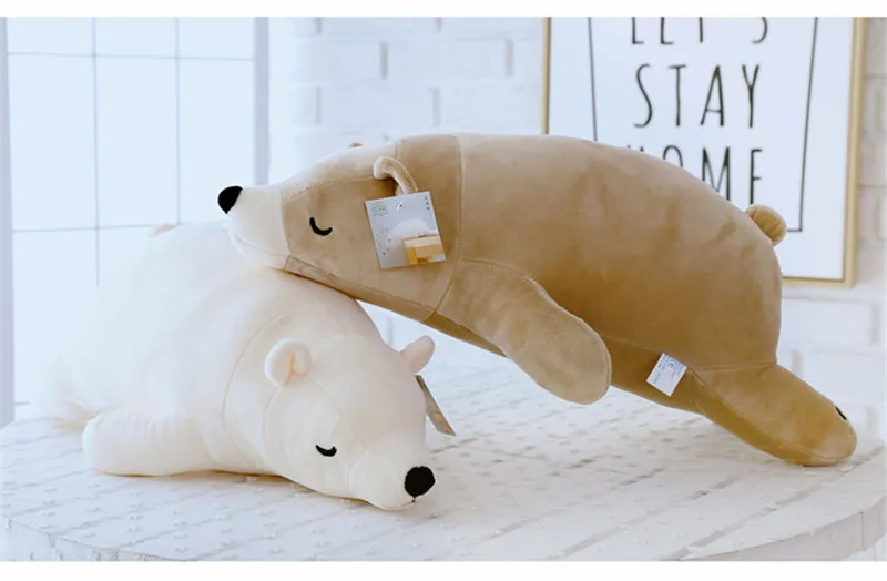 70/90 см гигантские туалетный Полар-флиса, плюшевый медведь, удобный Спальный Подушка плюшевая кукла супер мягкая подушка игрушка подарок на день рождения