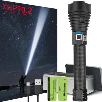 300000 Lm XHP90.2 Meest Krachtige Led Zaklamp Usb Oplaadbare Led Zaklamp XHP90 XHP50 XHP70 Hand Lamp 18650 Tactische Zaklampen 300000 Lm XHP90.2 Meest Krachtige Led Zaklamp Usb Oplaadbare Led Zaklamp XHP90 XHP50 XHP70 Hand Lamp 18650 Tactische Zaklampen