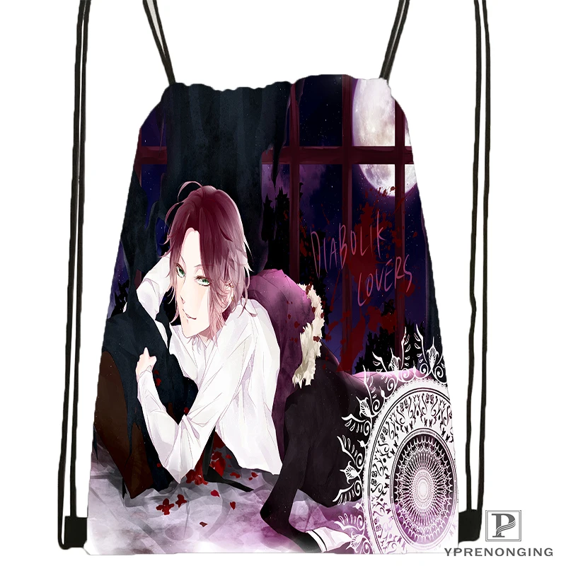CustomDiabolik. Lovers. С привидениями. Темный. Походная сумка на шнурке, милый рюкзак для детей(черная спинка) 31x40 см#180531-04-15