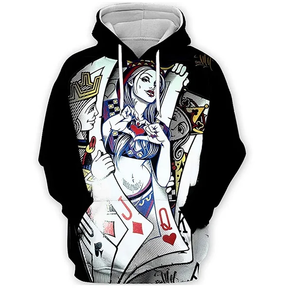 Y4199 Nuevo suéter con capucha de payaso Harleen Quinzel Joker косплей 3d Impresión digital payaso Guasón carnaval disfraces - Цвет: Y4199