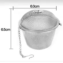 Чай Нержавеющее ситечко блокировки пряность для чая сетчатый травяной шарик диаметр 6,5 см