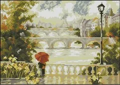 NN YIXIAO Counted Cross Stitch Kit Cross stitch RS cotton with cross stitch Haejbgqs RTO Magazine- lovers in the rain