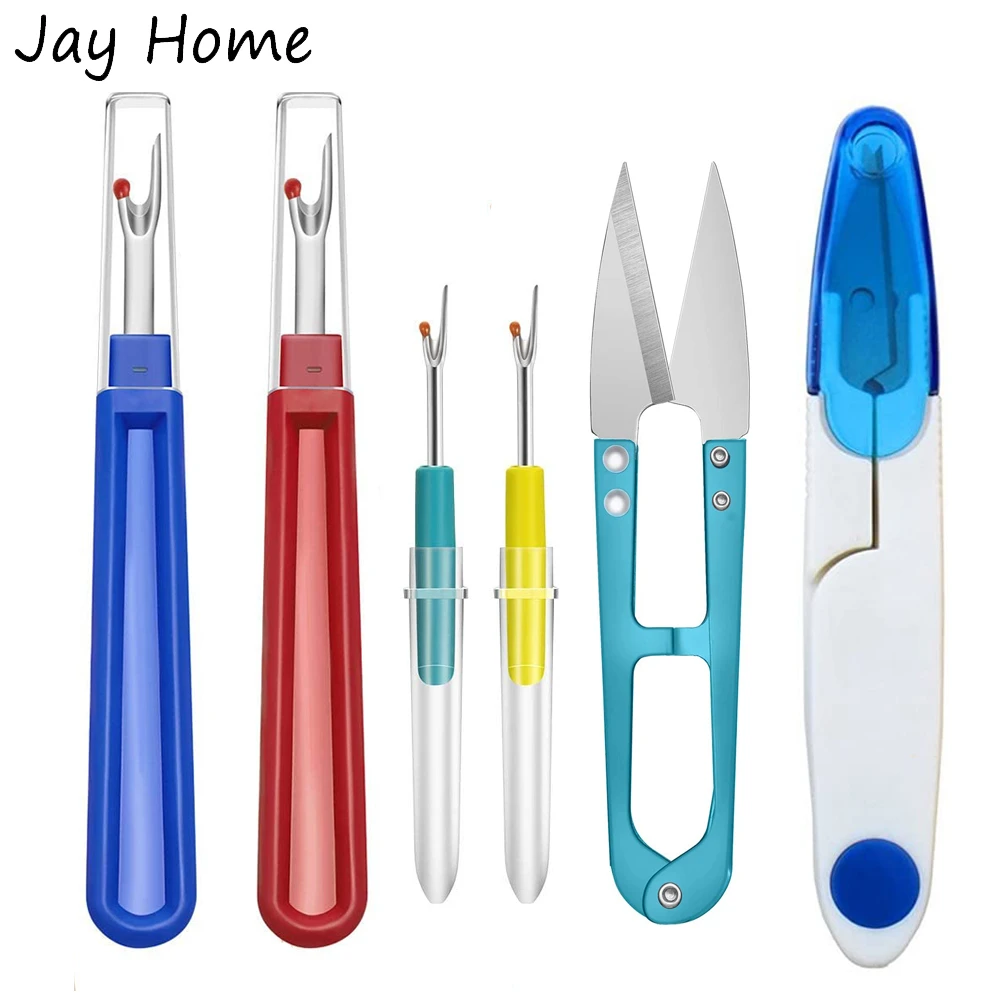 4PCS Sewing Seam Ripper Kit Colorful Sewing Stitch Thread Unpicker &Seam Ripper&Thread Cutter Scissor for Sewing Thread Remove needle craft